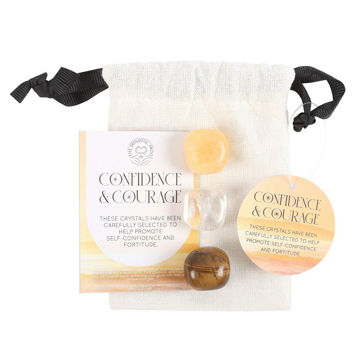 Confidence & Courage Healing Crystal Set -rohkeutta tuovat kivet setti