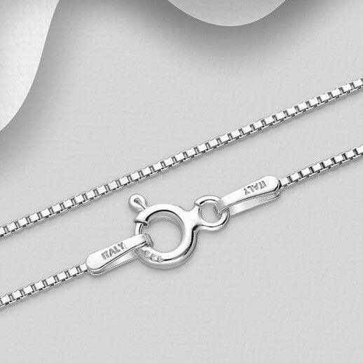 Hopeinen riipusketju, Venetian Chain -saatavana monta pituutta