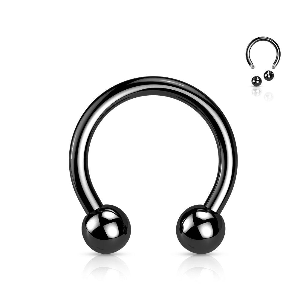 Hevosenkenkä 1,2mm, Titanium Black Horseshoe -musta hevosenkenkä