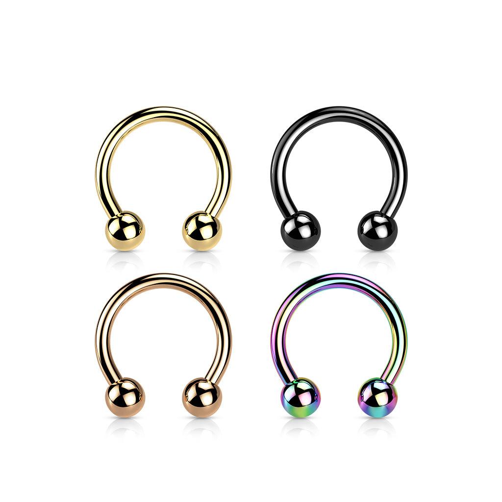 Hevosenkenkä 1,2mm, Titanium Black Horseshoe -musta hevosenkenkä