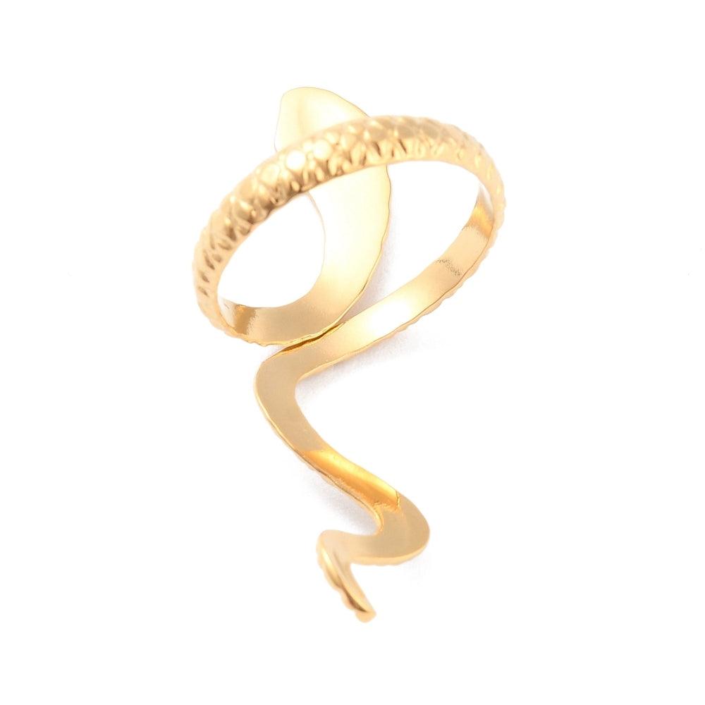 FRENCH RIVIERA|Uma -Gold Snake Ring -käärmesormus kirurginterästä