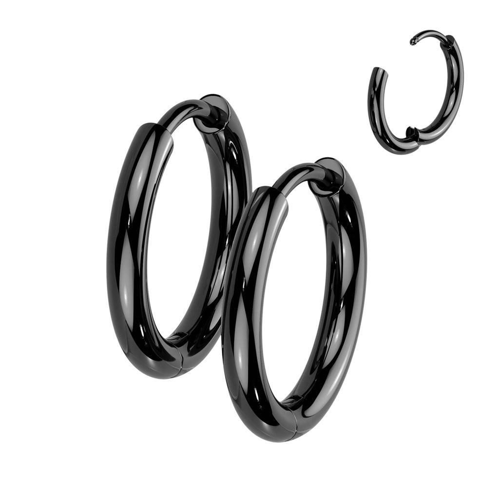 Titaaniset mustat renkaat, Titanium Hoops (kaksi kokoa)