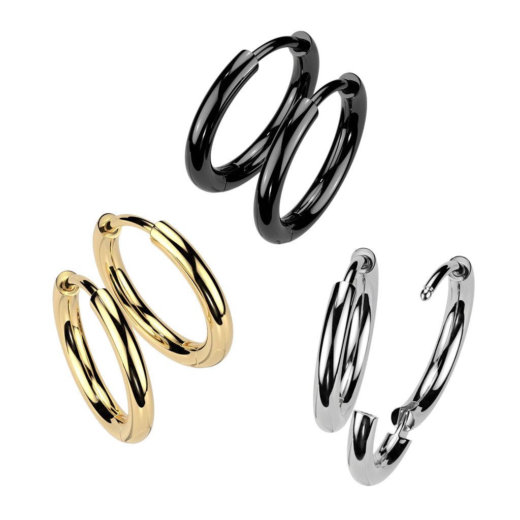 Titaaniset mustat renkaat, Titanium Hoops (kaksi kokoa)