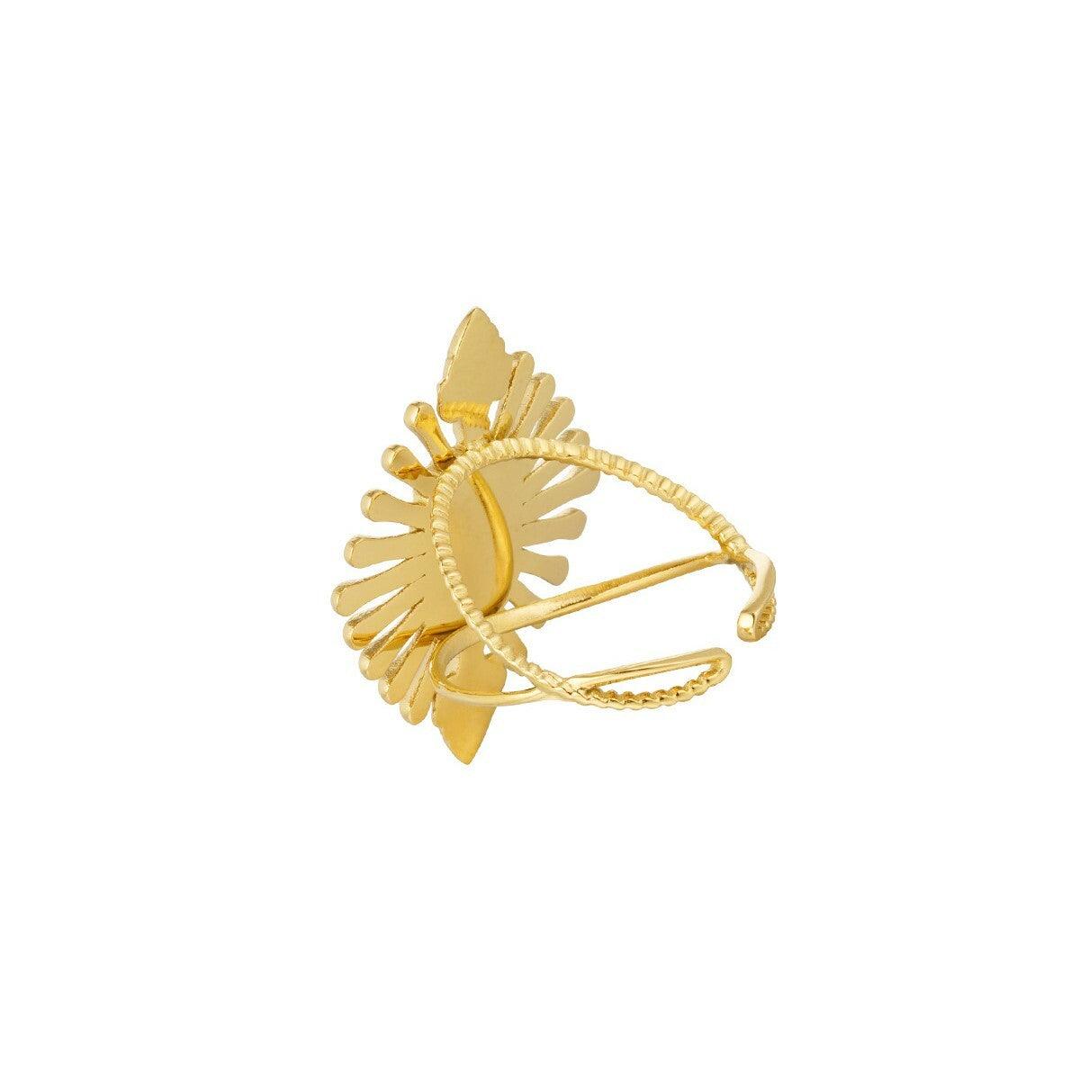 FRENCH RIVIERA | Ally Ring in Gold -kivellinen sormus kirurginterästä