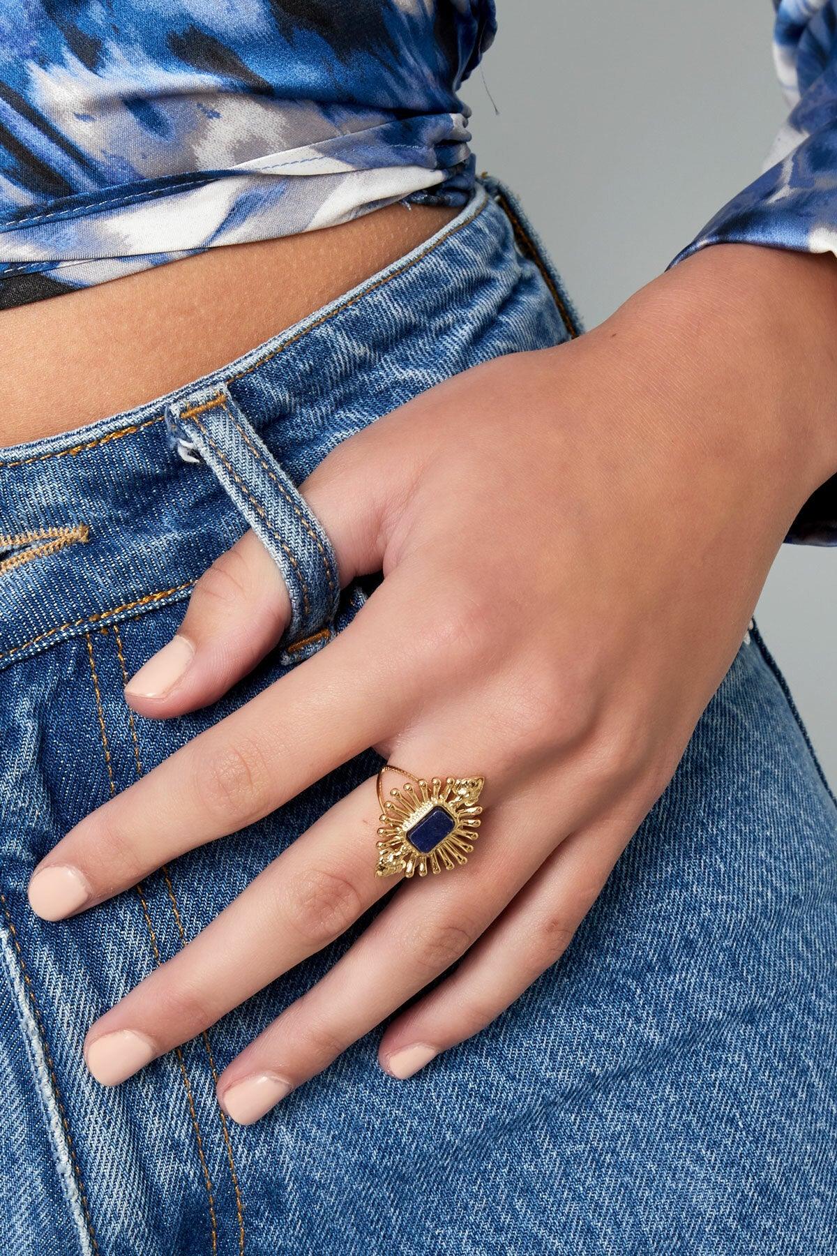 FRENCH RIVIERA | Ally Ring in Gold -kivellinen sormus kirurginterästä
