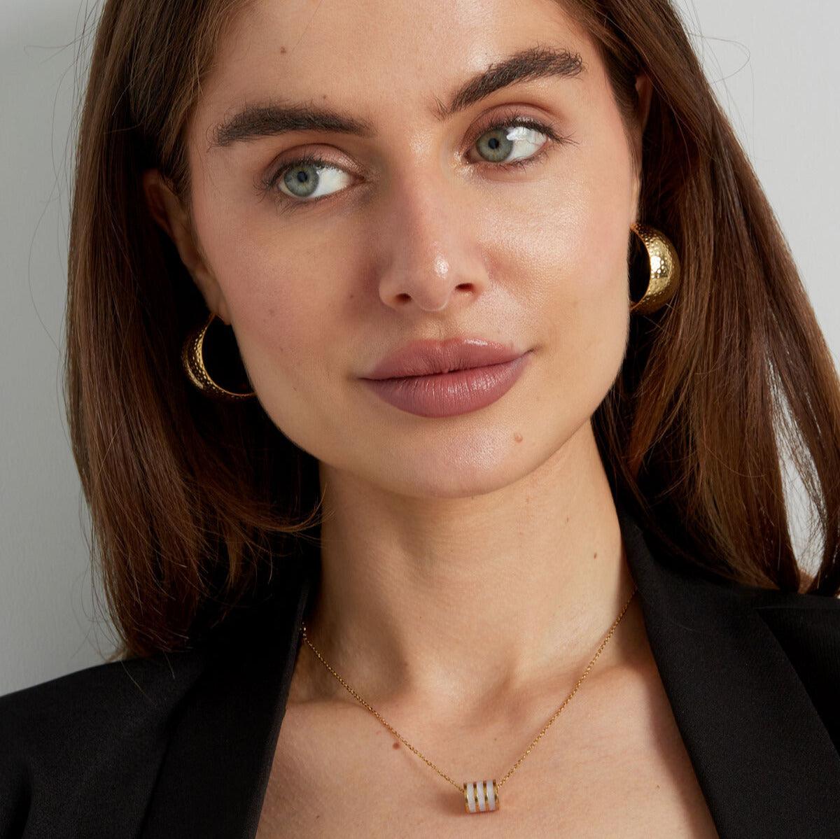 FRENCH RIVIERA | Eliza wide surgical steel rings (gold)