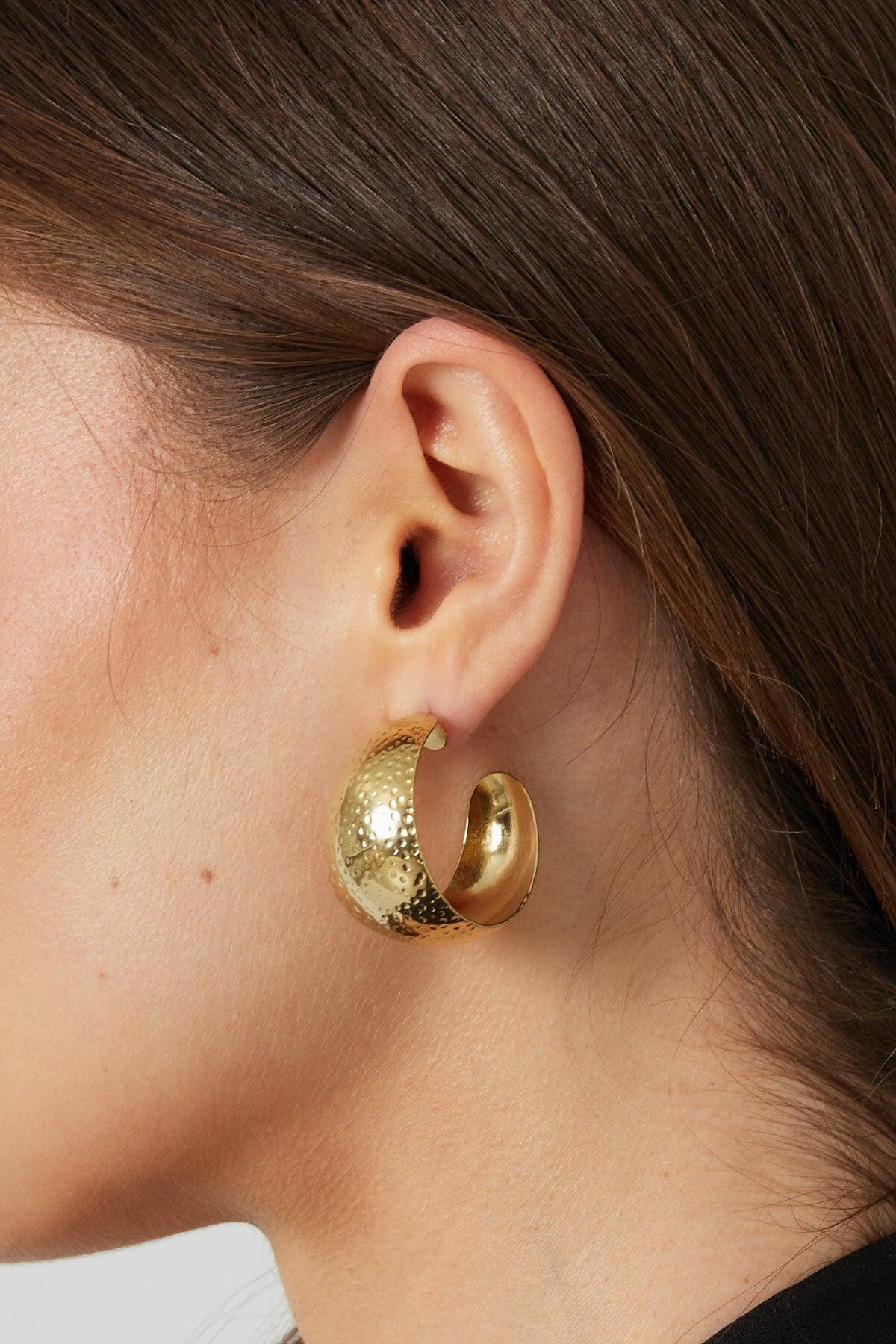 FRENCH RIVIERA | Eliza wide surgical steel rings (gold)