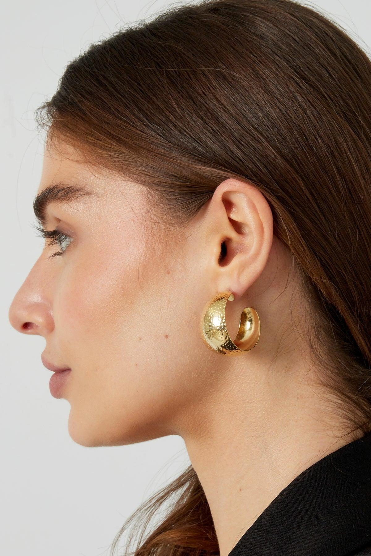 FRENCH RIVIERA | Eliza wide surgical steel rings (gold)