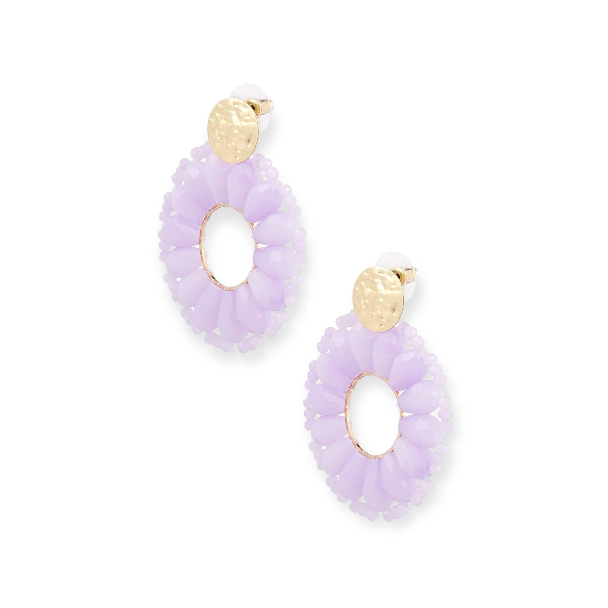 FRENCH RIVIERA | Eva crystal stud earrings (lavender)
