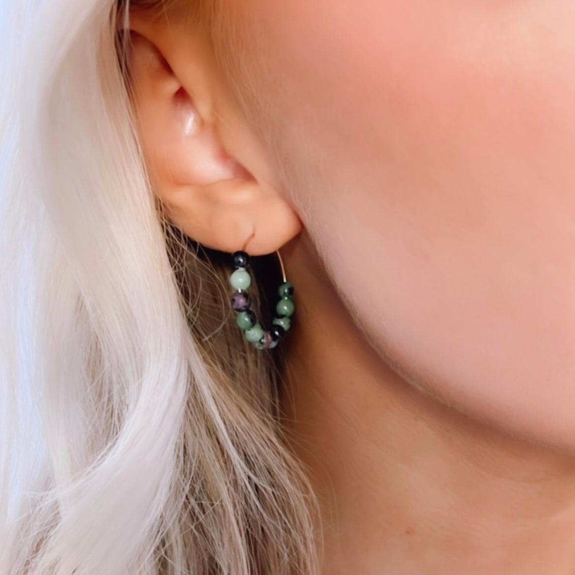 Earrings, FRENCH RIVIERA | Jolie natural stone earrings (turquoise)