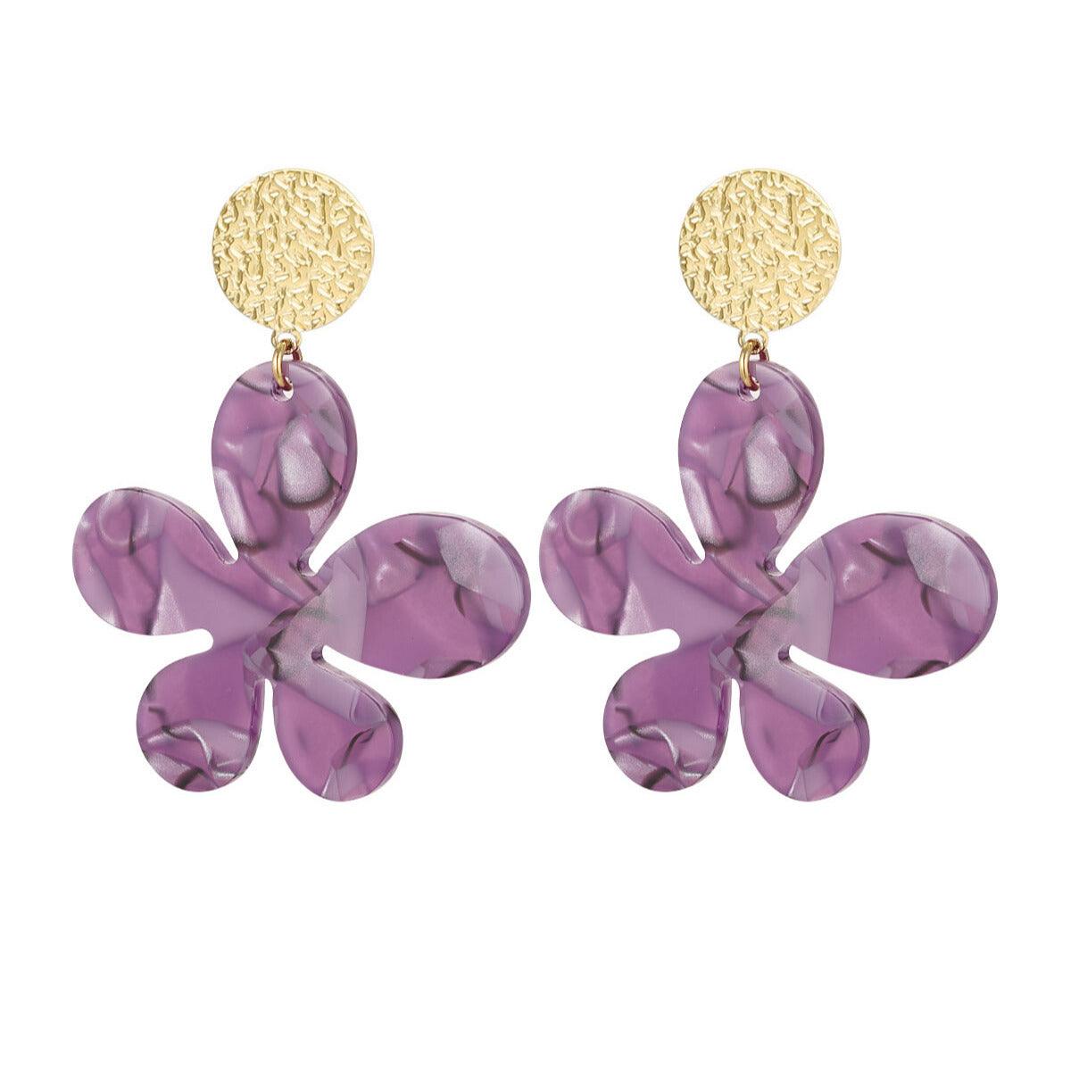 FRENCH RIVIERA | Viola -modernit kirurginteräskorvakorut (violetti)