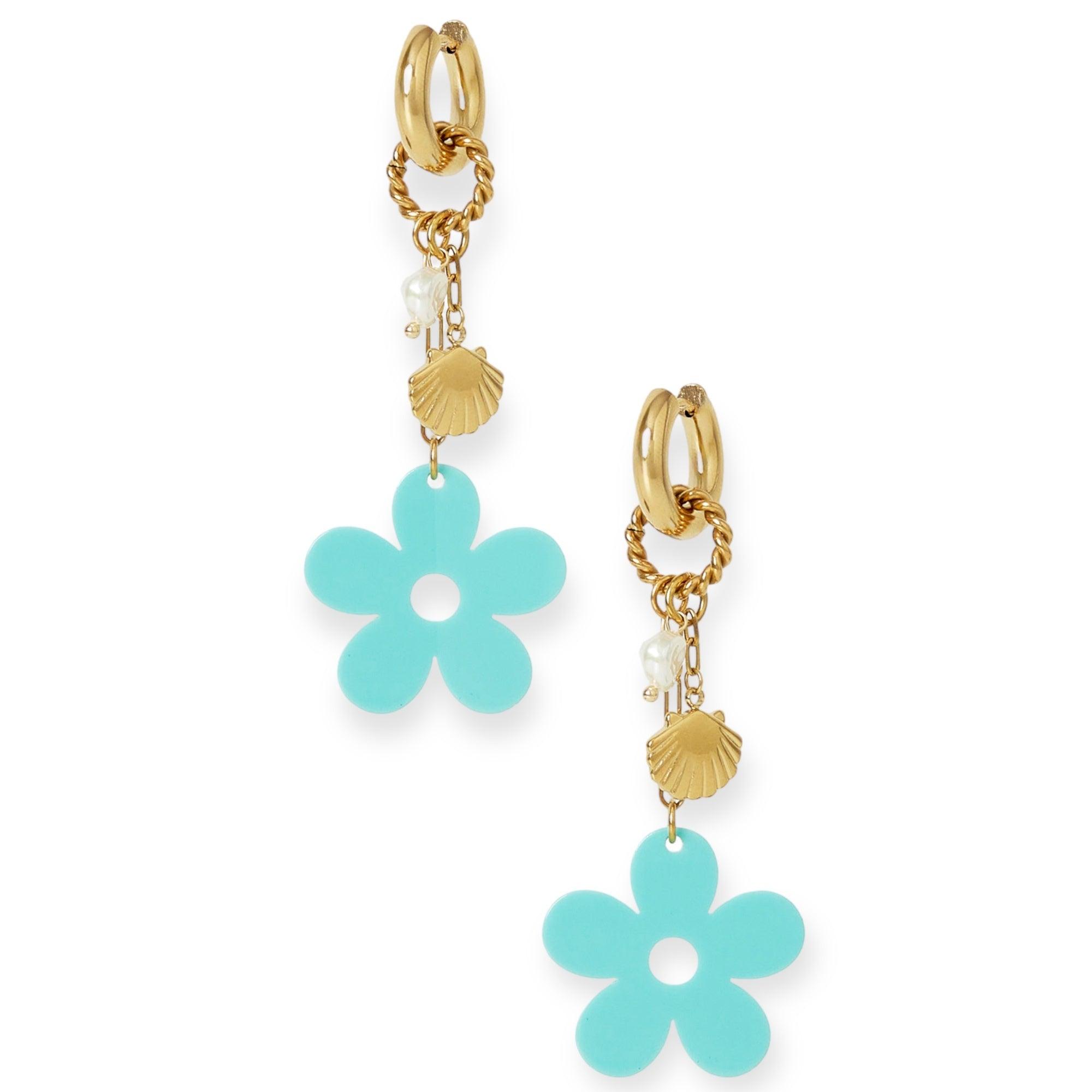 FRENCH RIVIERA | Poppy -modernit kirurginteräsrenkaat (turkoosi)