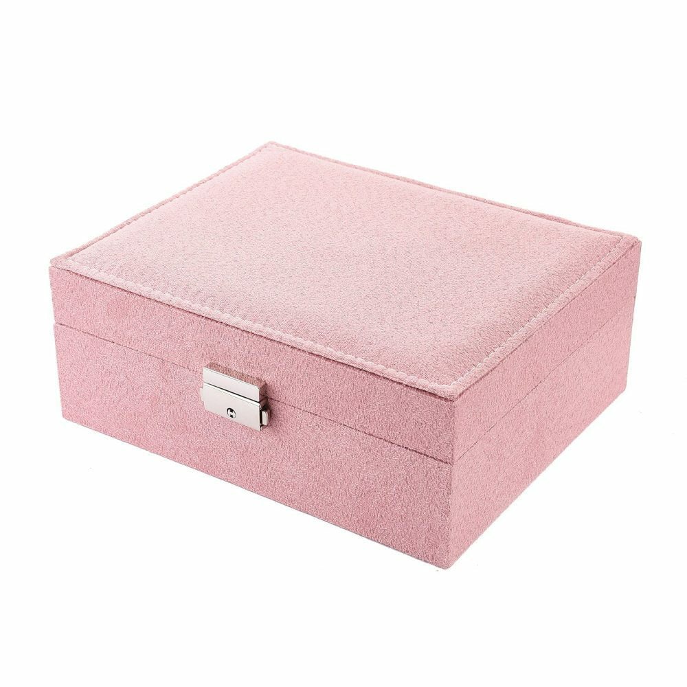 Jewelry box, Rose Velvet - pink velvet-covered jewelry box