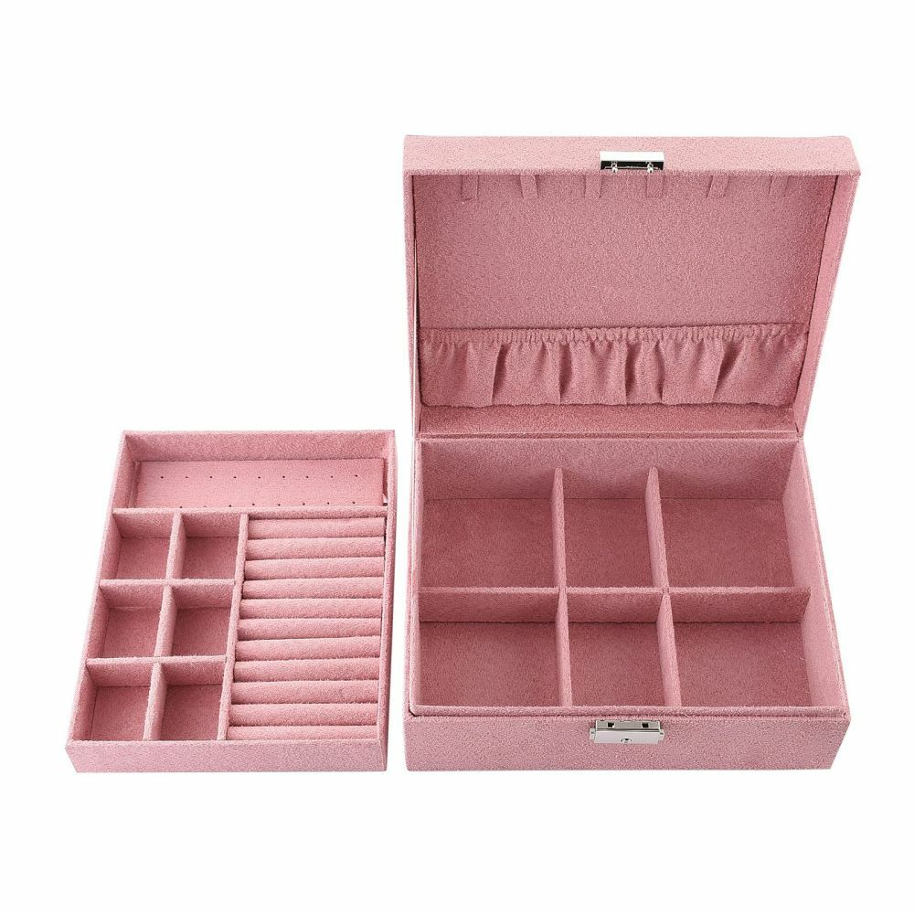 Jewelry box, Rose Velvet - pink velvet-covered jewelry box
