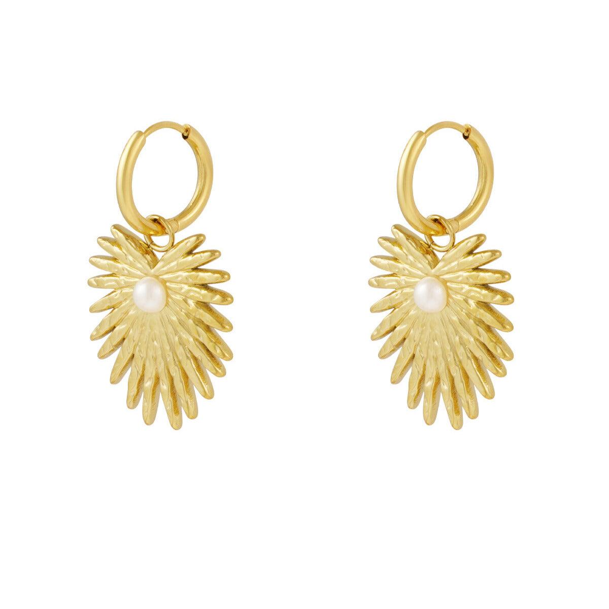 FRENCH RIVIERA | Positano surgical steel rings with leaf decorations