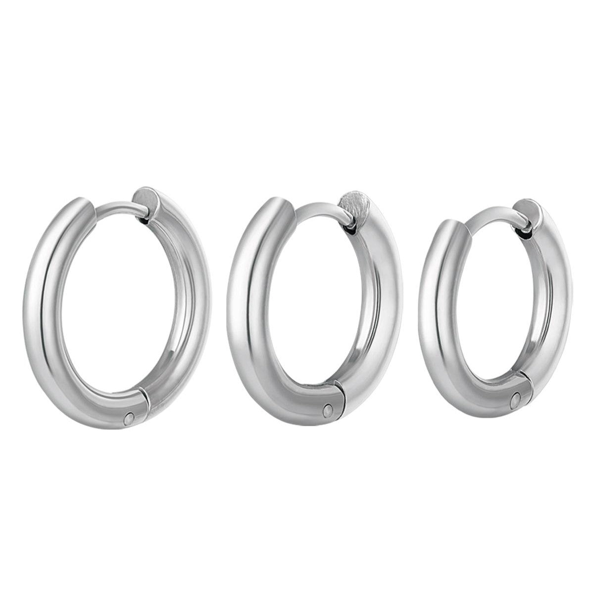 FRENCH RIVIERA | Katie -set of three surgical steel rings (silver)