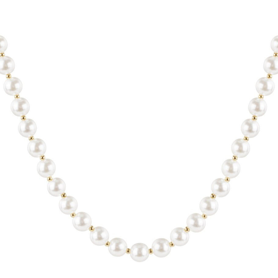 FRENCH RIVIERA | Élise Pearl – klassinen helmikaulakoru (kulta)