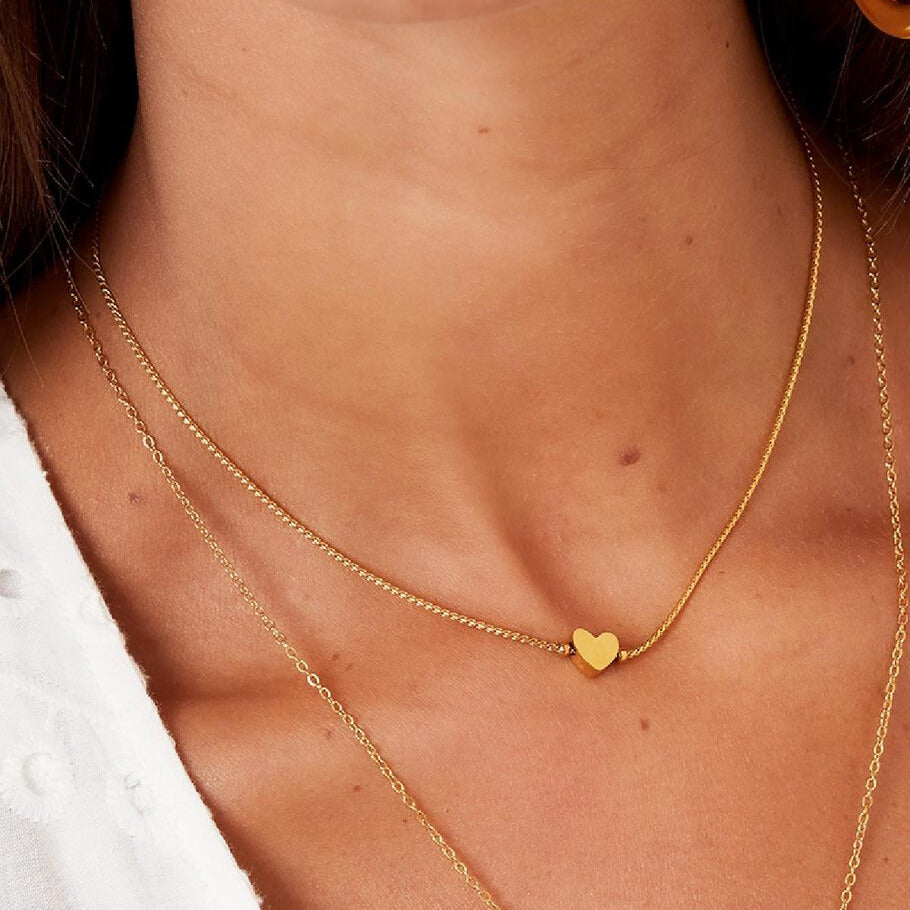French Riviera | You Are Mine – sydänriipuskaulakoru kirurginteräksestä (kulta)