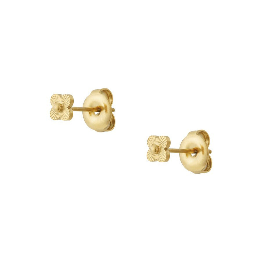 Titanium Stud Earrings, Round Titanium Cubic Zirconia (three sizes)