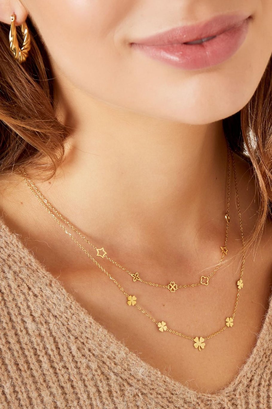 French Riviera | Félicité – onnenapila kirurginteräskaulakoru (kulta)