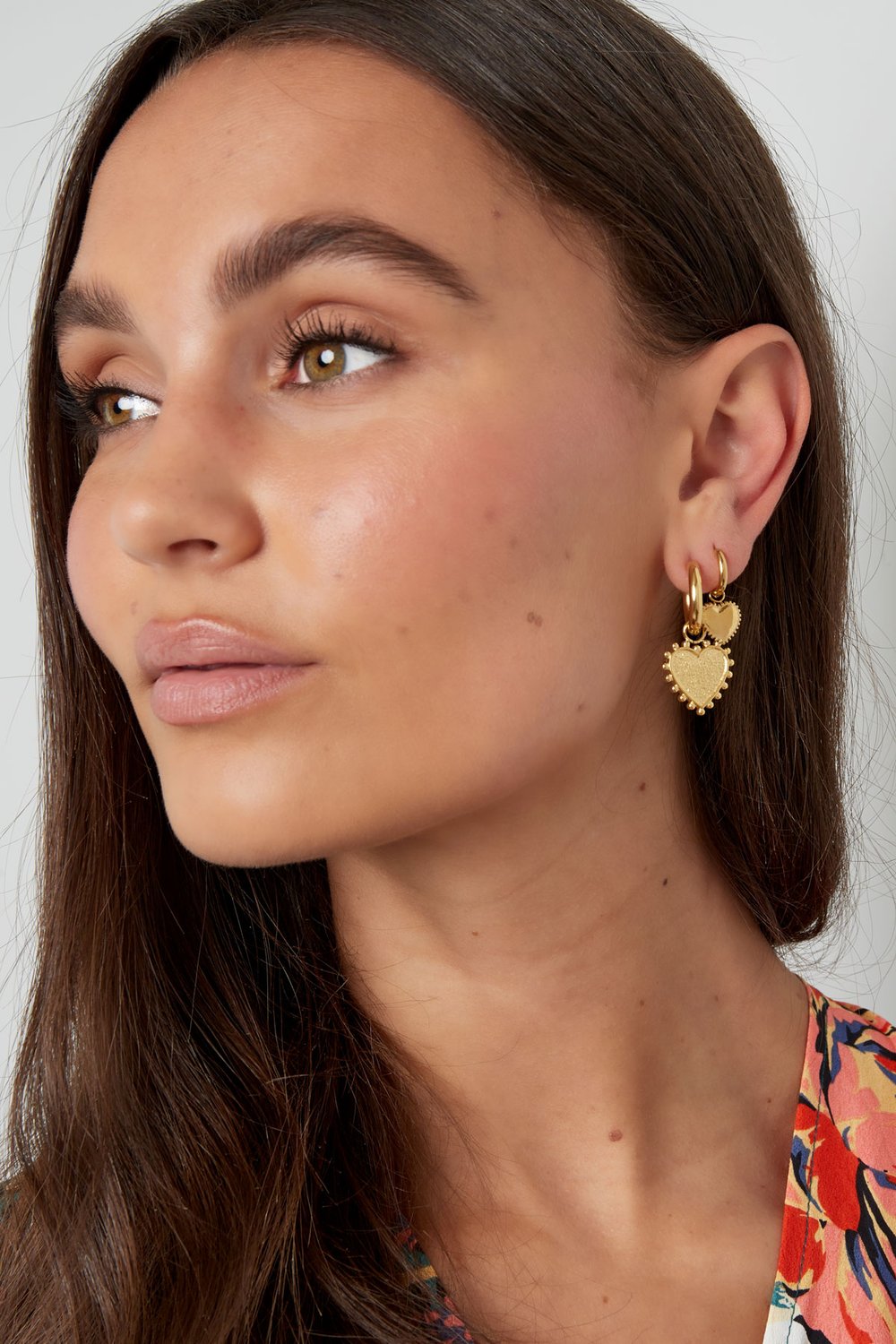 FRENCH RIVIERA | Amour Charm – sydänrenkaat (kulta)