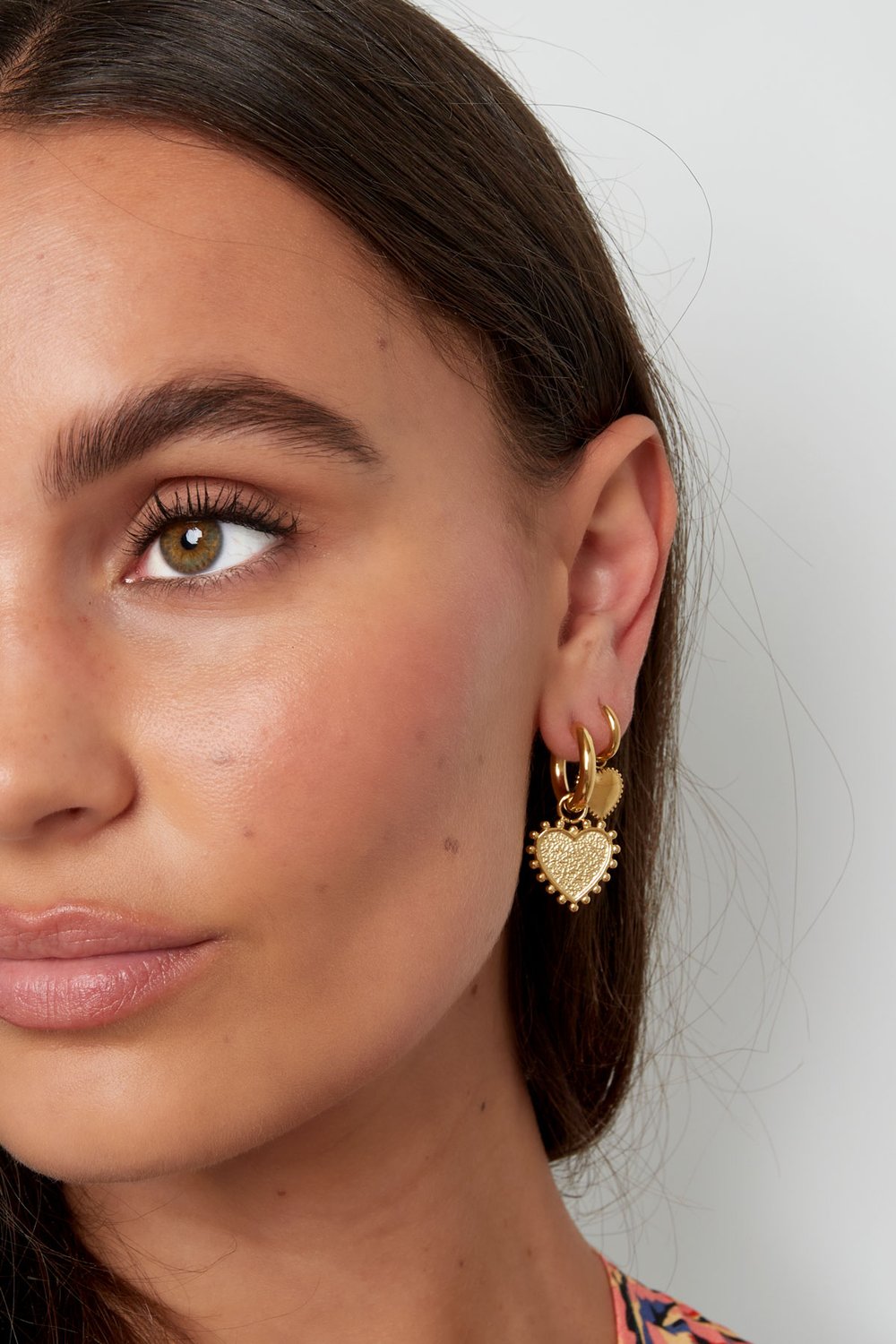 FRENCH RIVIERA | Amour Charm – sydänrenkaat (kulta)