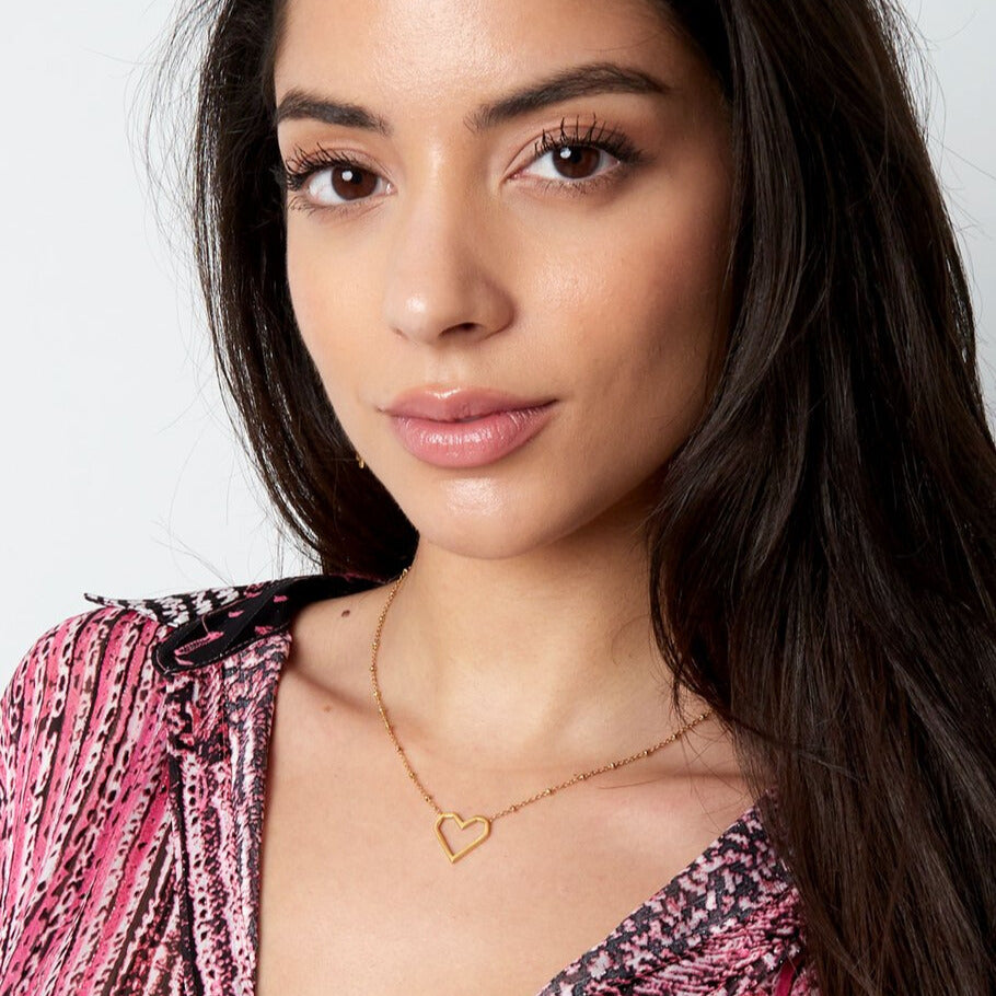 French Riviera | Amour Line – sydänkaulakoru (kulta)