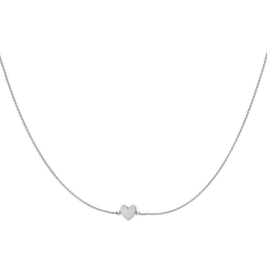 French Riviera | You Are Mine – sydänriipuskaulakoru kirurginteräksestä (hopea)