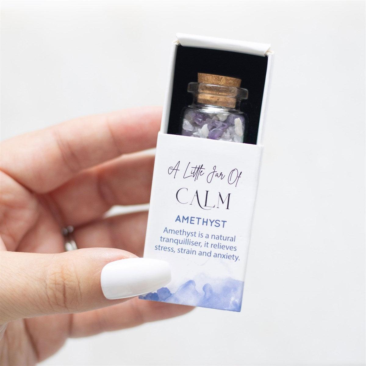 Jar of Calm, Amethyst -ametisti onnenkivipullo "rauha"