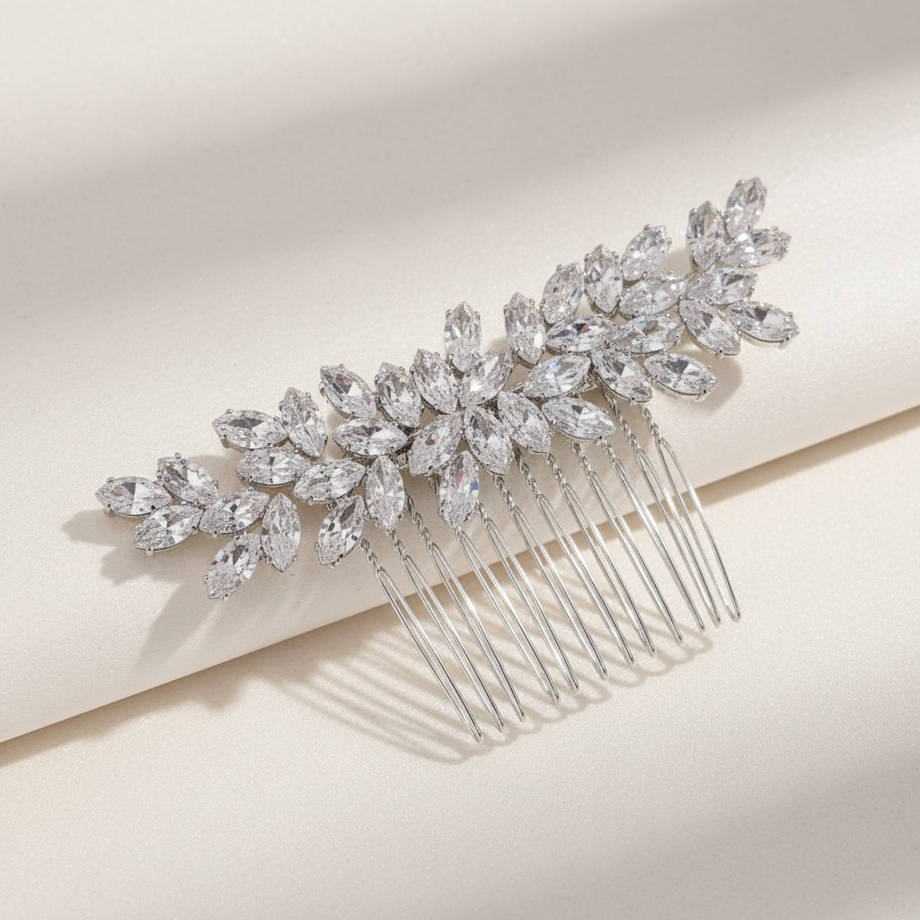 ROMANCE | Arianna -hopeansävyinen kirkaskivinen nutturakoriste