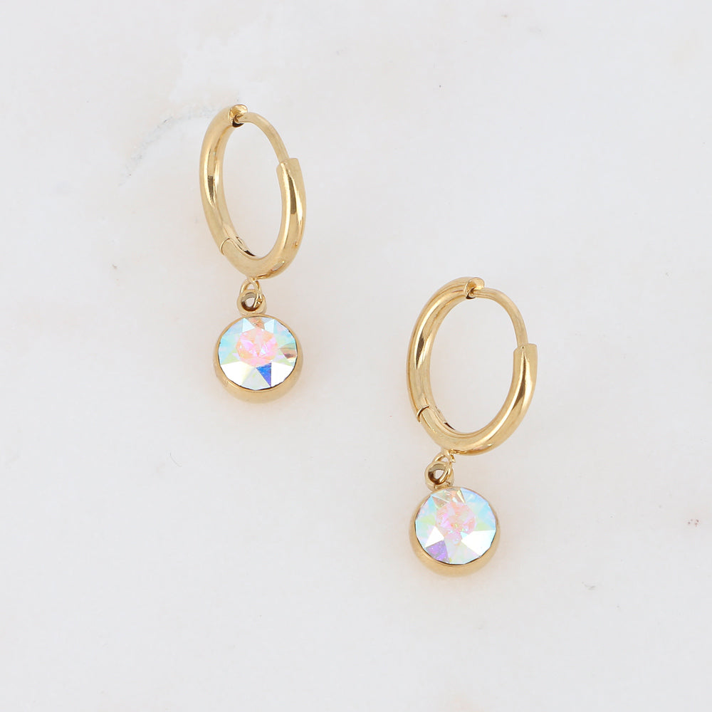 BOHM PARIS | Boucles Aden surgical steel rings (ruby red)