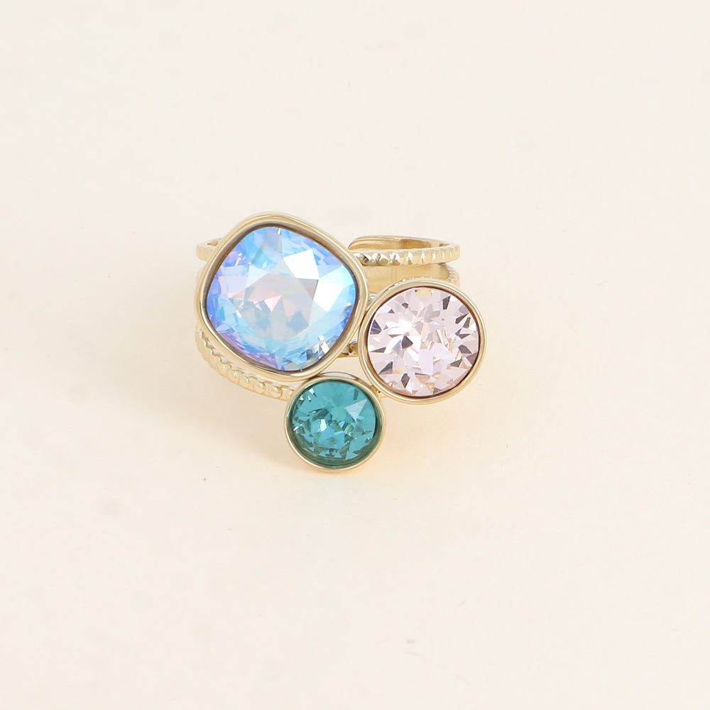 Bohm Paris Trilogie kristallisormus Aurora Sky sininen.