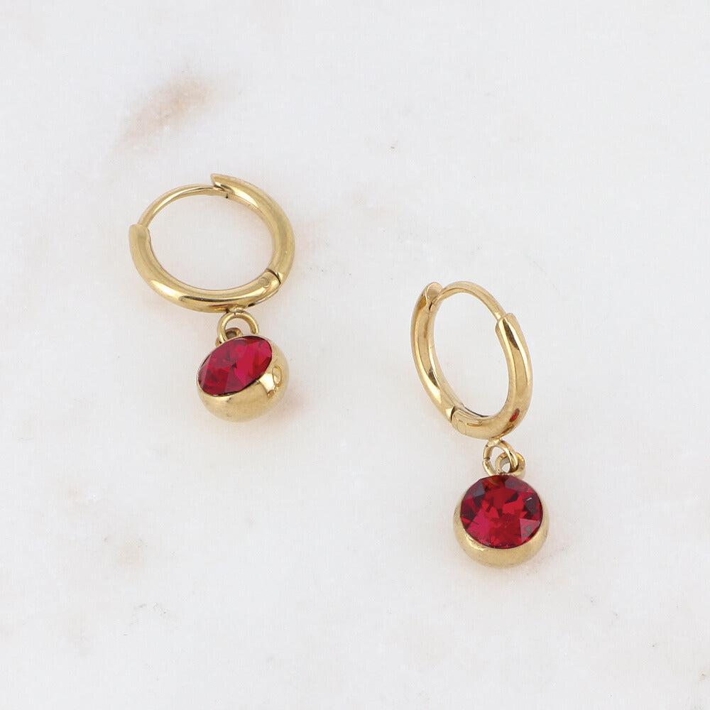 BOHM PARIS|Boucles Aden surgical steel rings (opal pink)