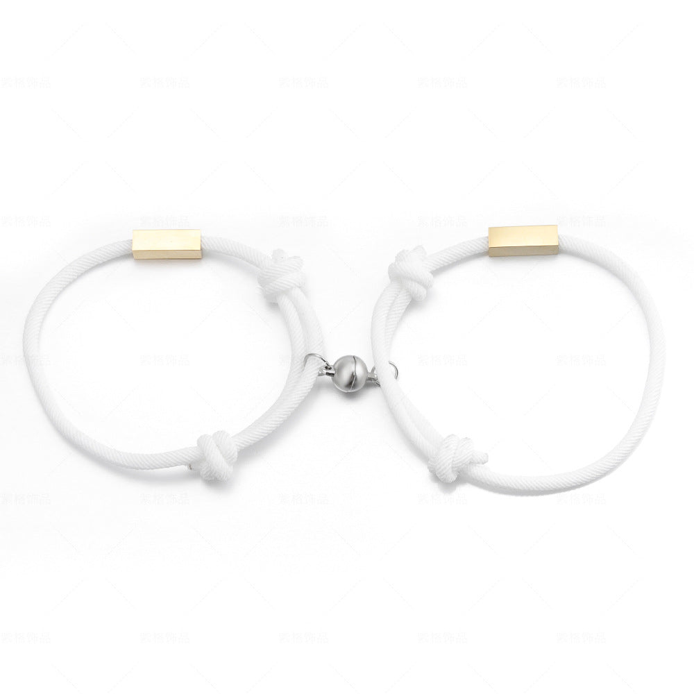 Rannekoru, Love Couple Bracelet -valkoinen magneettirakkauskoru