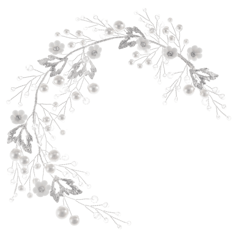 ATHENA BRIDAL | Hermine -helmikoristeinen muotoiltava hiuskoru (hopea)