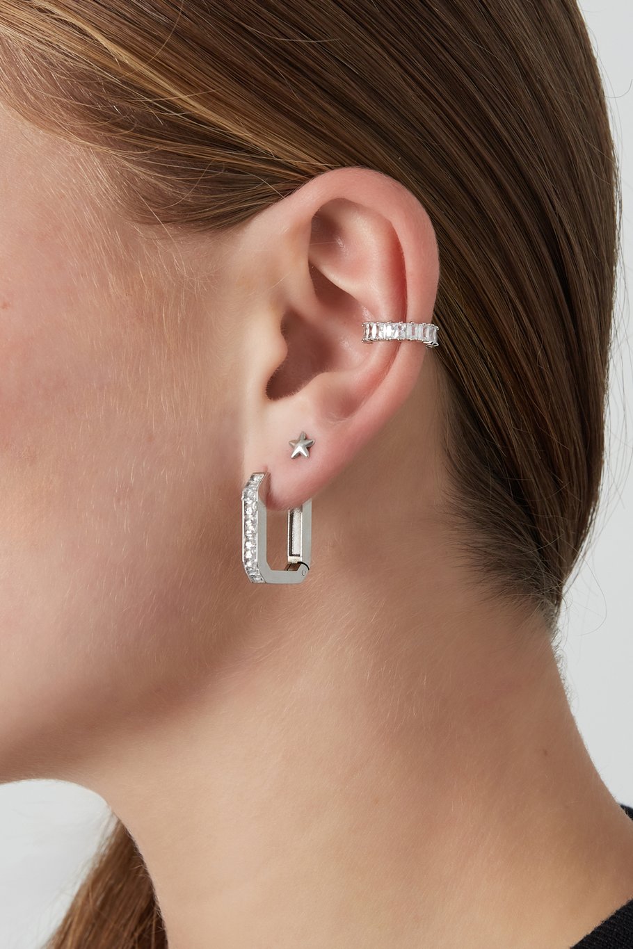 FRENCH RIVIERA | Monaco Glow -hopeanvärinen ear cuff