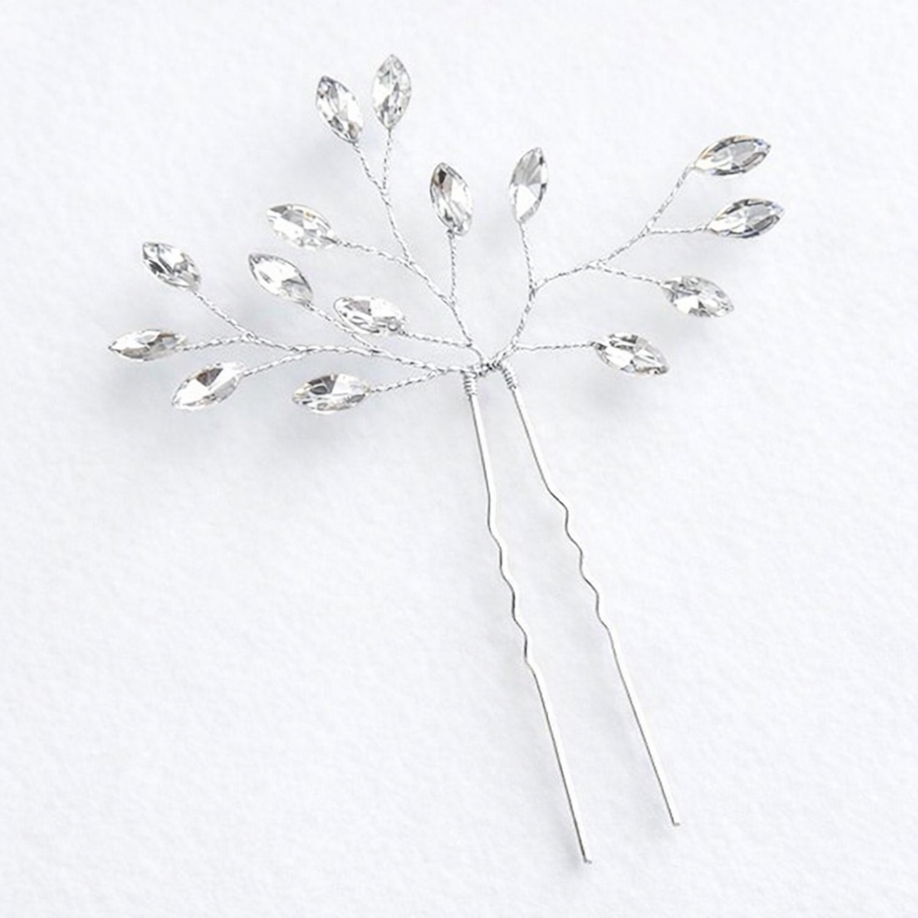 ROMANCE | Sylva – kristallikoristeinen hiusneula (hopea)