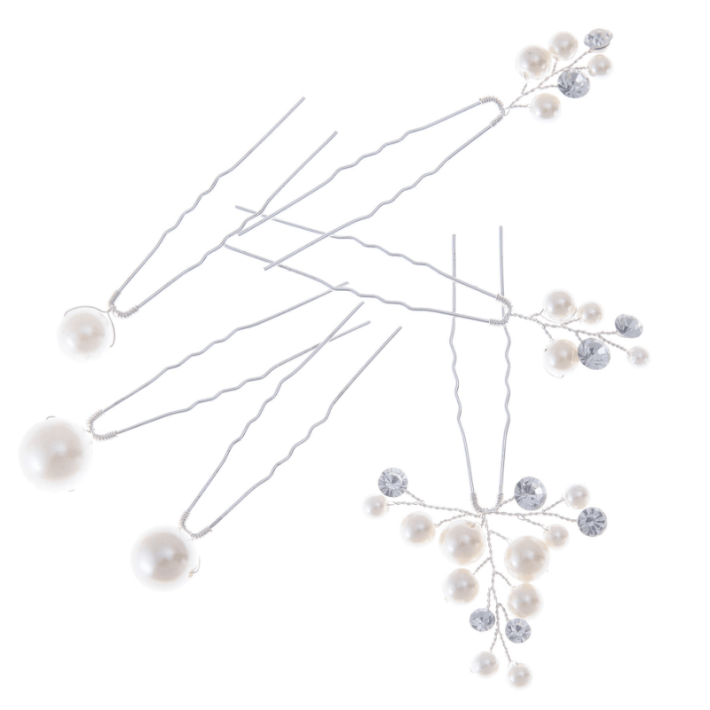 ATHENA BRIDAL | Valérie -kuuden hiuskoristeen pakkaus (hopea)