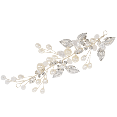 ATHENA BRIDAL | Martine -helmikoristeinen muotoiltava hiuskoru (hopea)
