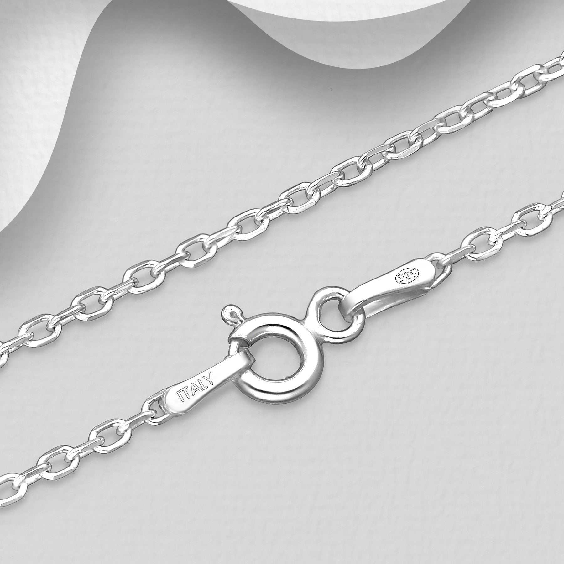 Hopeinen Nomi-riipusketju allergiaystävällisestä sterlinghopeasta