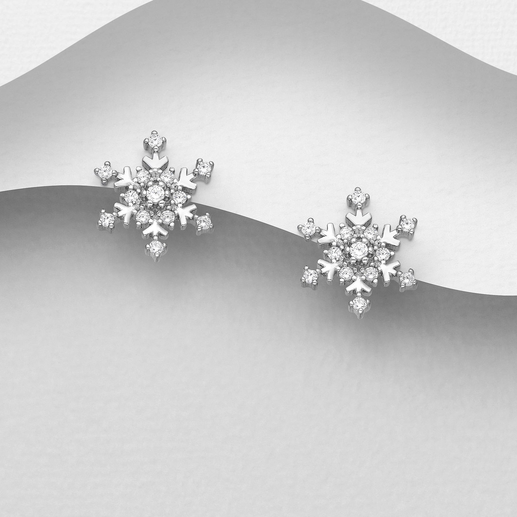 Premium Collection Lumi Amelie -lumihiutalekorvakorut 925 sterling-hopeaa