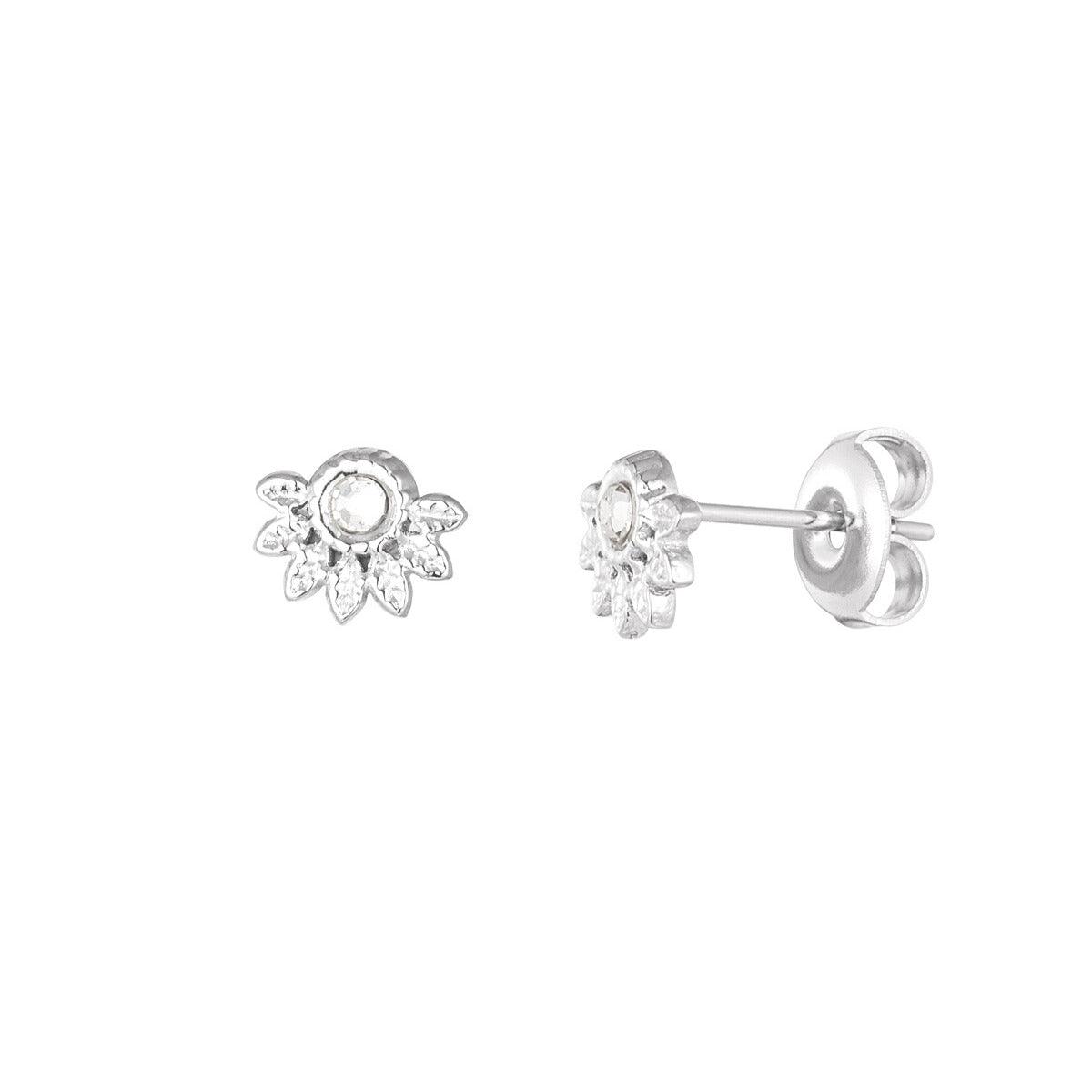 FRENCH RIVIERA | Ashley surgical steel studs with stone (silver)