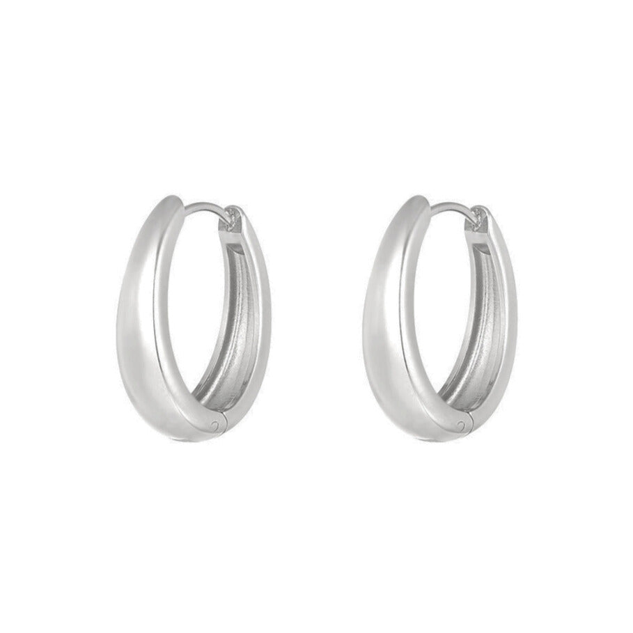 FRENCH RIVIERA | Scarlett wide gold-colored surgical steel rings