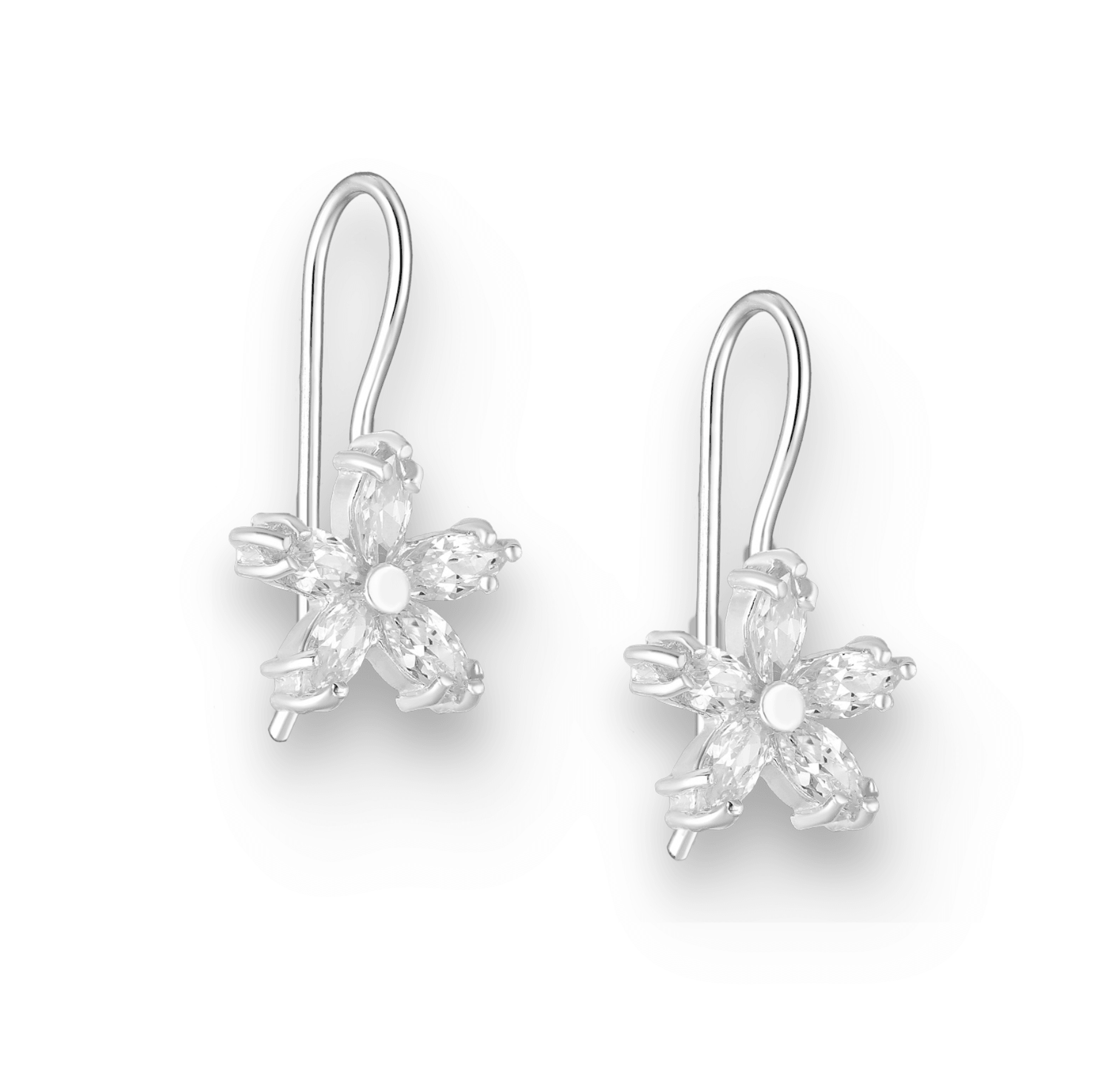 PREMIUM COLLECTION | Flora -kirkkaat hopeakorvakorut kukkakoristein