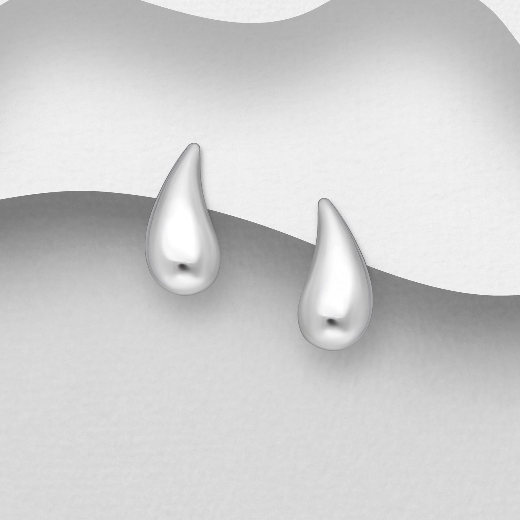 Premium Collection Dahlia -hopeakorvakorut, pitkä pisaramalli.