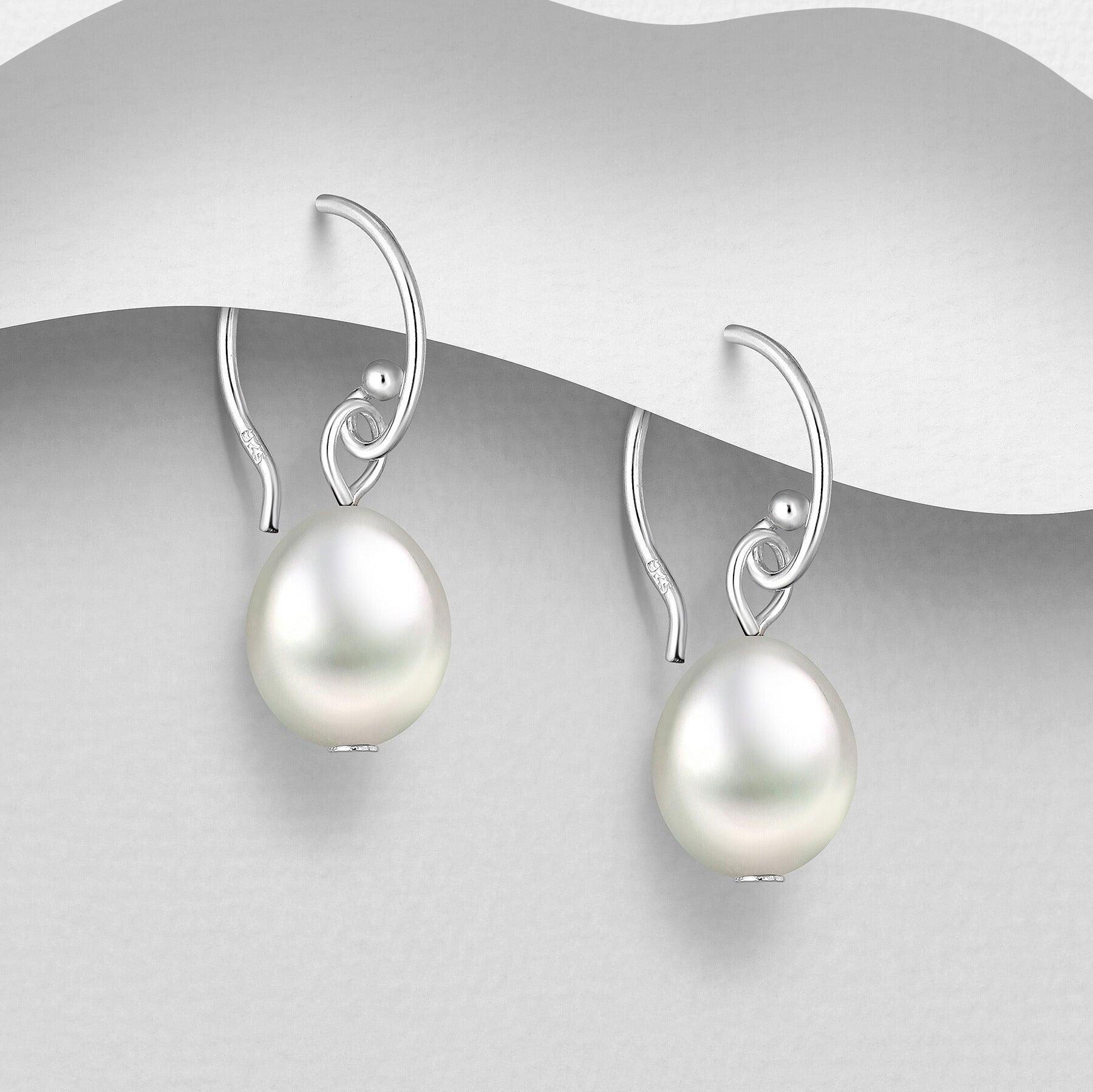 PREMIUM COLLECTION | Karolina silver earrings with freshwater pearls