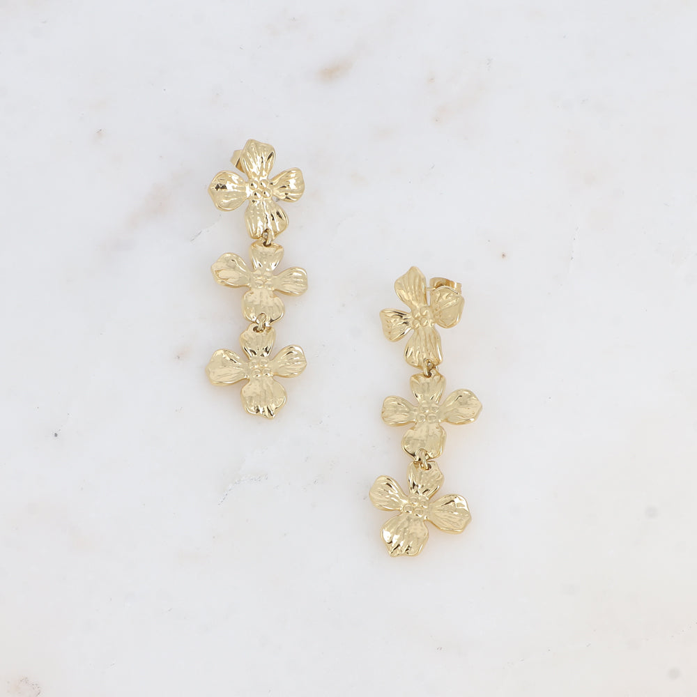 BOHM PARIS Adèle korvakorut kolmella kukkaelementillä