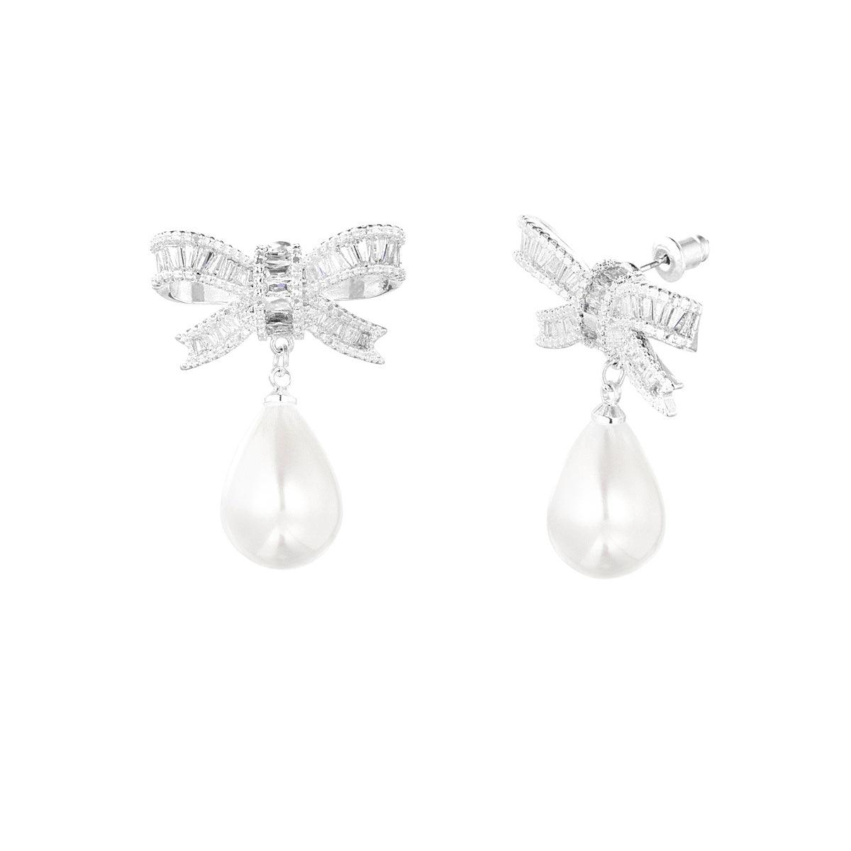 FRENCH RIVIERA | Pearly Bow -rusettinapit (hopea)