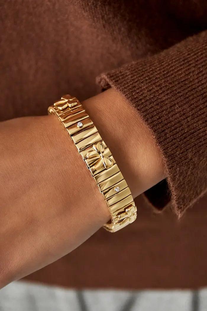 FRENCH RIVIERA | Linnea surgical steel elastic bracelet with bows