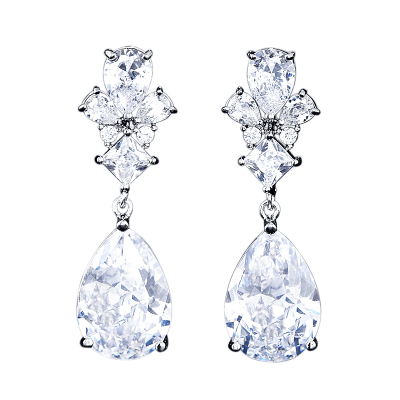 ATHENA BRIDAL | Luxury Sara Earrings -hopeanväriset pisarakorvakorut